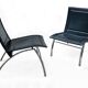 Italian leather low chair Midj