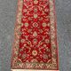Tapis persan en laine bordeaux fleurs fait main 140x70