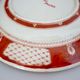 Old nineteenth century plate, Japan Kutani, signed, red and gold
