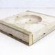 Travertine and brass ashtray