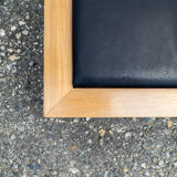 Bench in wood and leather by Salmistraro, Italy, 80s