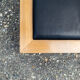Bench in wood and leather by Salmistraro, Italy, 80s