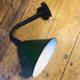 Industrial sconce in green and white