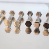 Vintage chrome-plated metal knife holder, 1970s