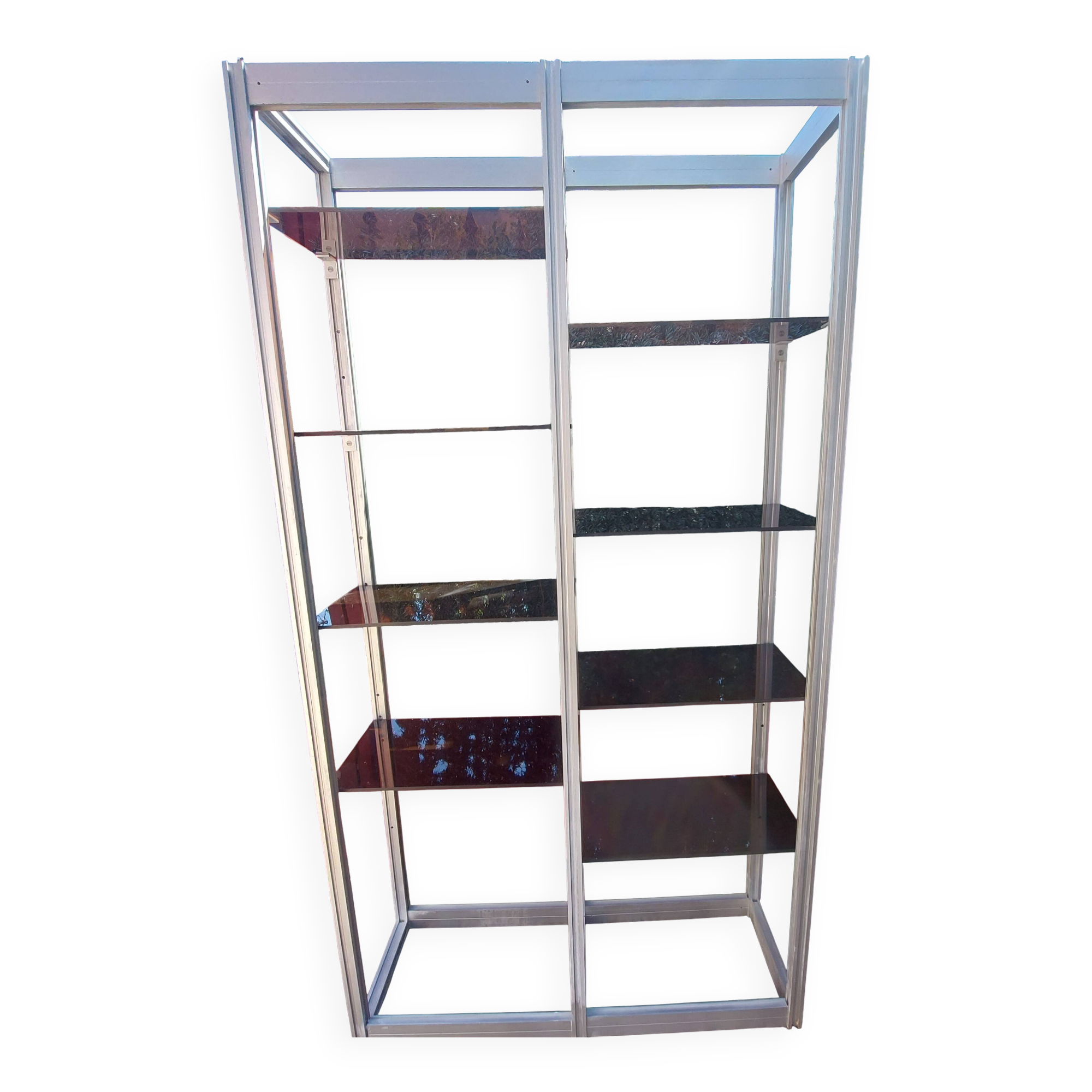 vintage 1980 aluminum shelf