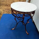 Vintage wrought iron pedestal table