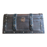 Vintage wooden and leather chest/box