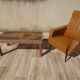 Vintage coffee table, Vallauris ceramics, signed J.d'Asti