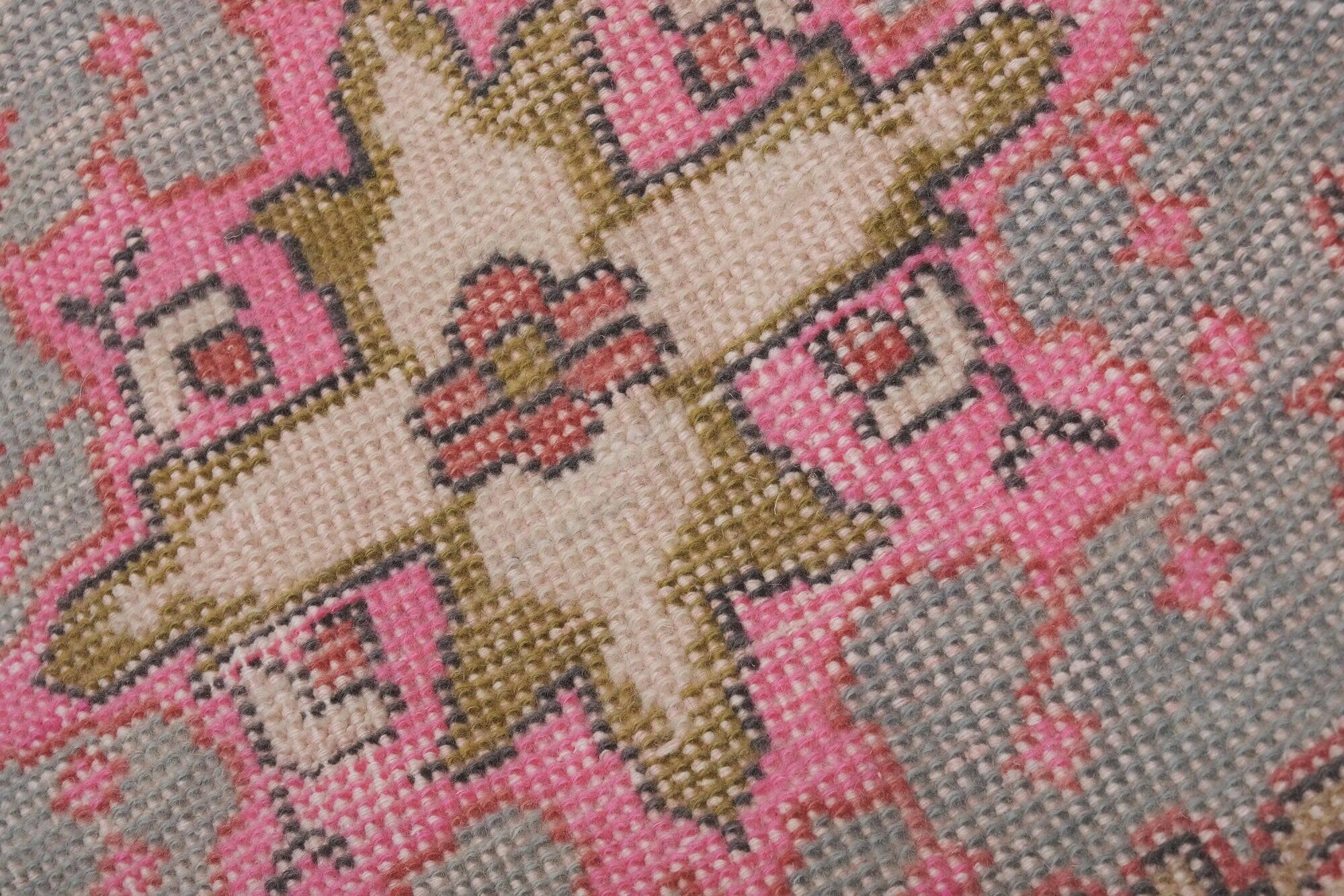 Vintage Turkish handmade rug 129x213 cm
