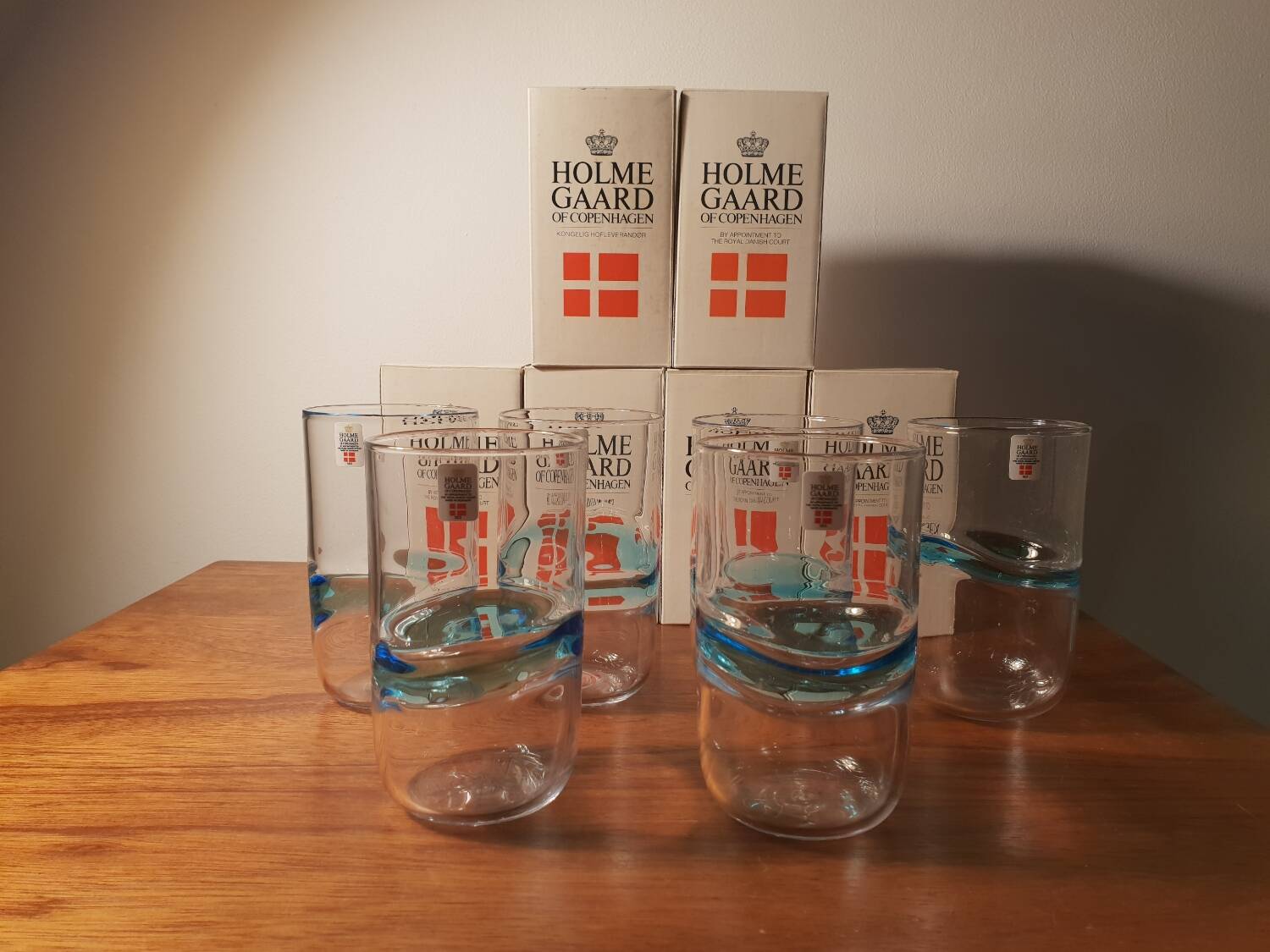 Series of 6 Scandinavian glasses 1970