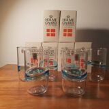 Series of 6 Scandinavian glasses 1970
