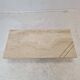 Rectangle Travertine Coffee or Side Table with Brass, Italy 1980s
