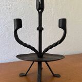 Brutalist wrought iron chandelier from the 60s