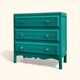 Art Deco emerald green chest of drawers