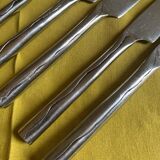Set of 6 folded metal knives