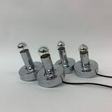 Set of 2 Space age chrome bedside lamps , 1970’s