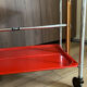Service trolley rolling table Platex Textable red 70s Space Age