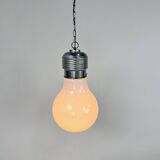 Vintage pendant lamp oversized light bulb by nuova elleluce, 1970