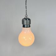 Vintage pendant lamp oversized light bulb by nuova elleluce, 1970