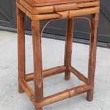 Vintage bamboo plant stand stool