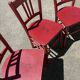 Set 4 chaises bistrot campagne, chalet
