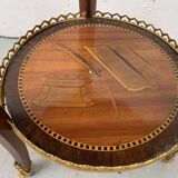 Transition style snack table in 20th century marquetry