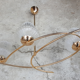 Maison Arlus 3 lights brass vintage 50s chandelier