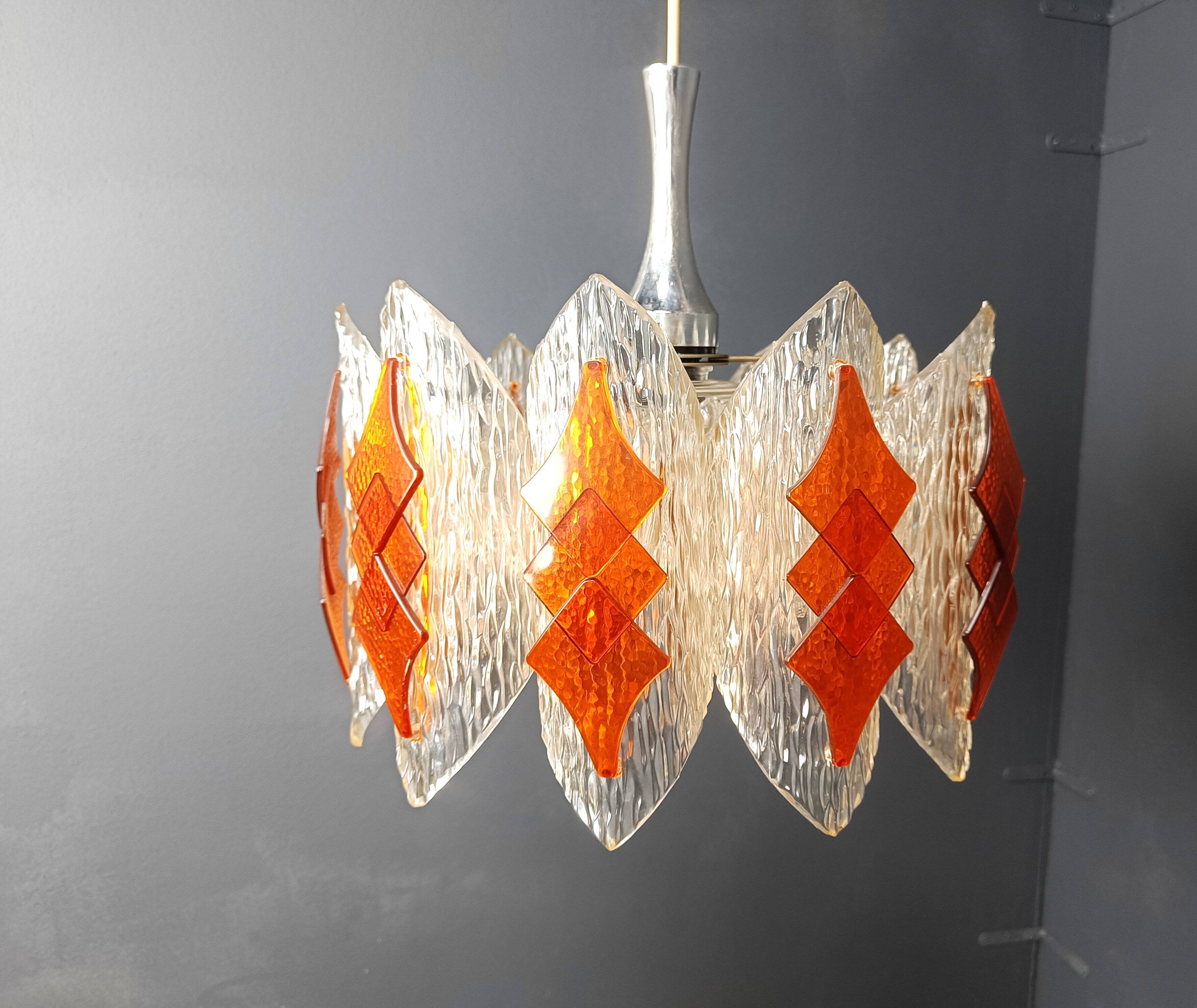 Acrylic space age chandelier by Marbach Leuchten, Germany, 1960s
