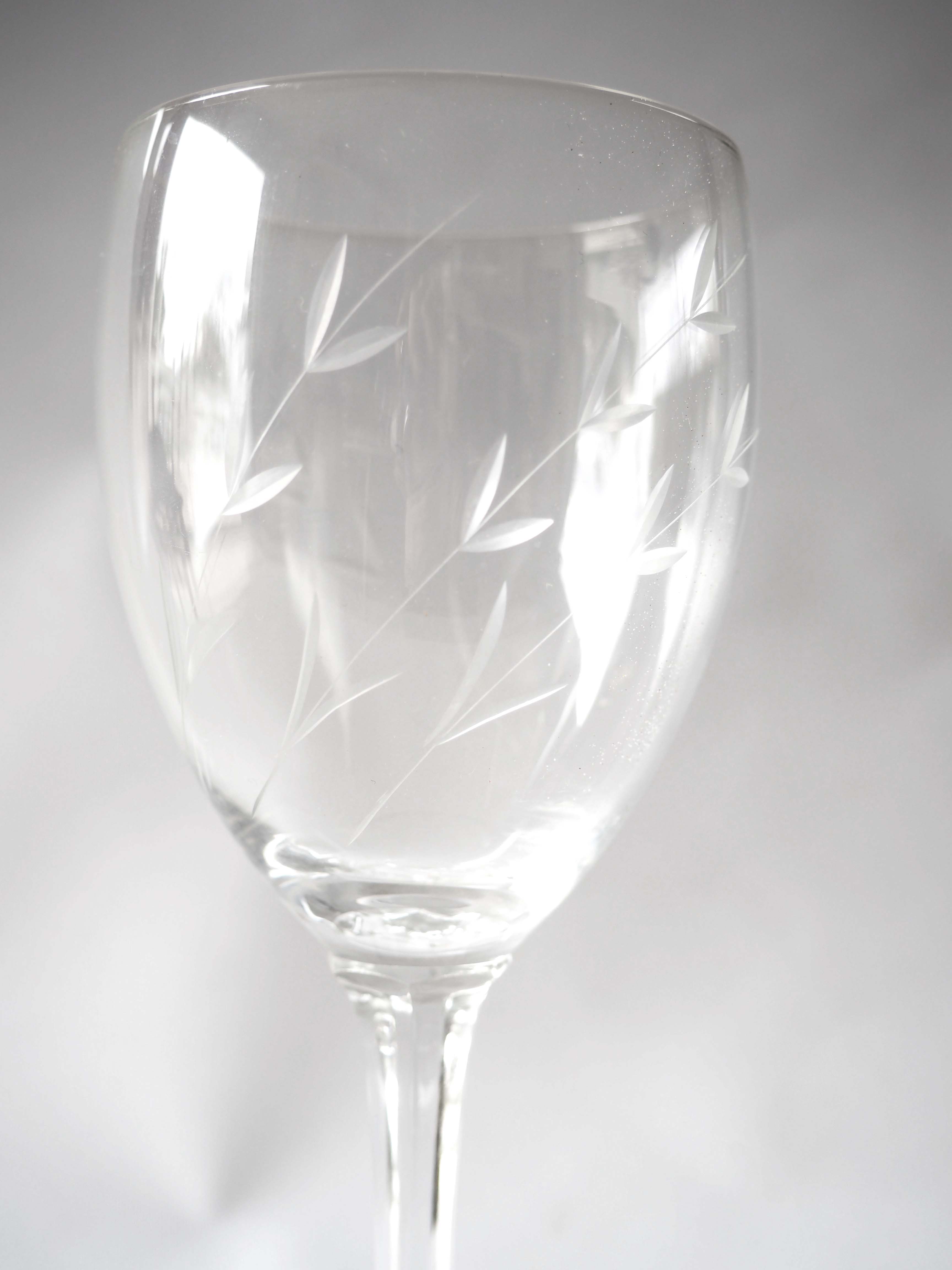 Set of 6 chiseled glasses