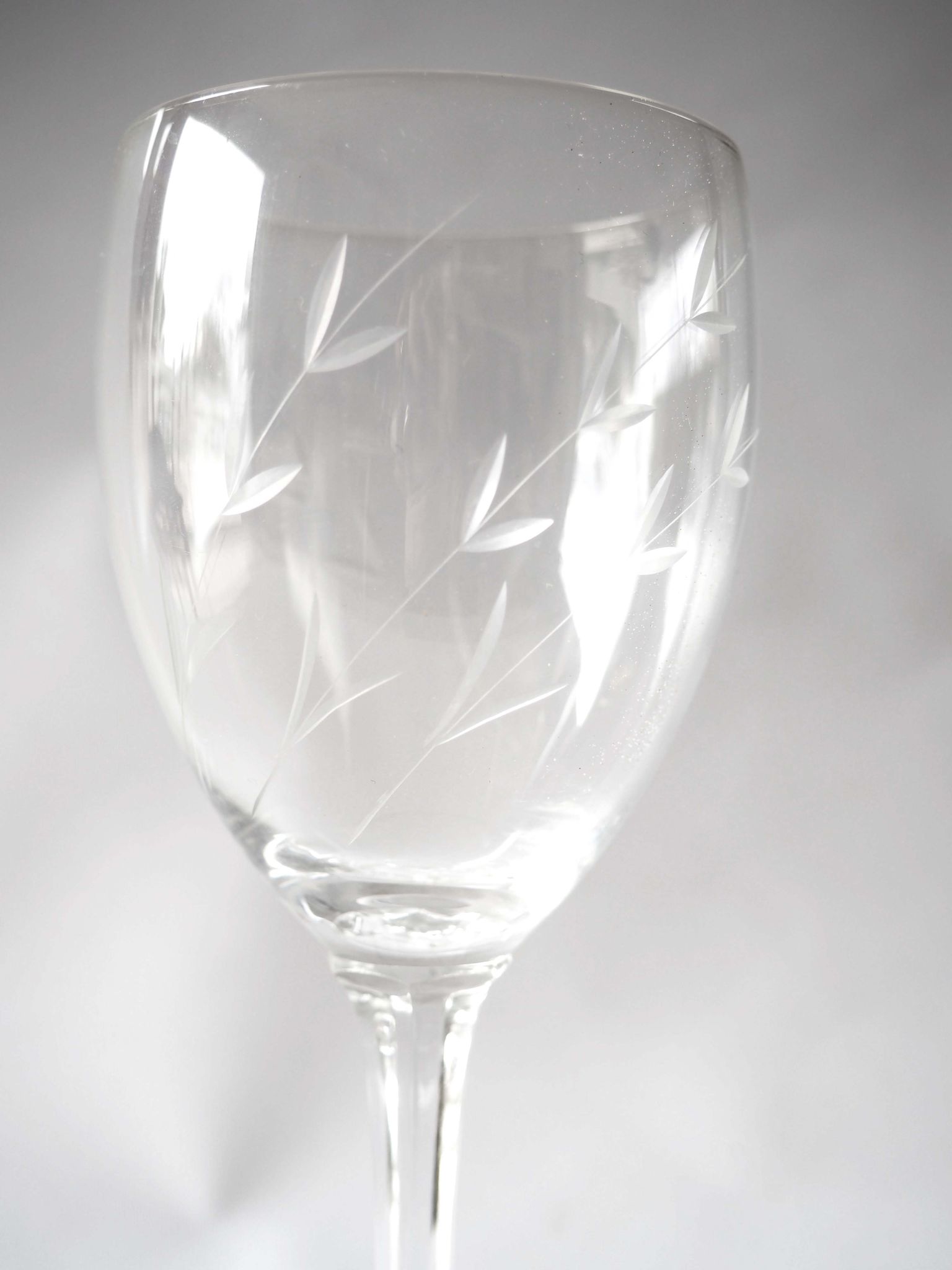 Set of 6 chiseled glasses