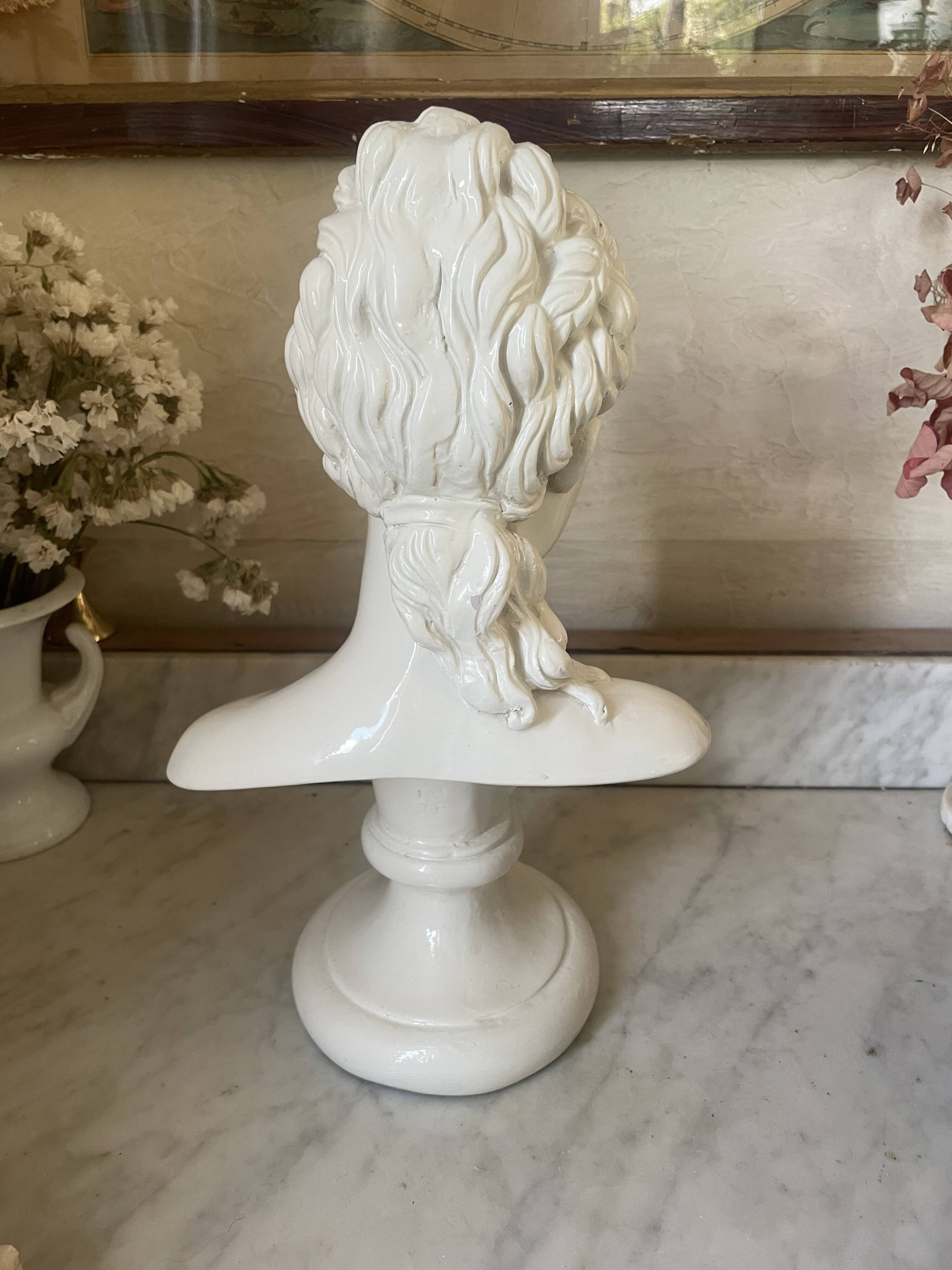 Bust of Proserpine vintage neoclassical sculpture
