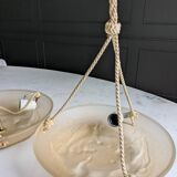 Art Deco pendant light duo