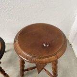 Trio of old tripod stools