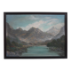 Hand painted painting, oil on fiberboard, signed, Czechoslovakia, 1960's.
