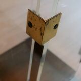 Umbrella stand in brass and clear lucite / plexiglass, 1960s