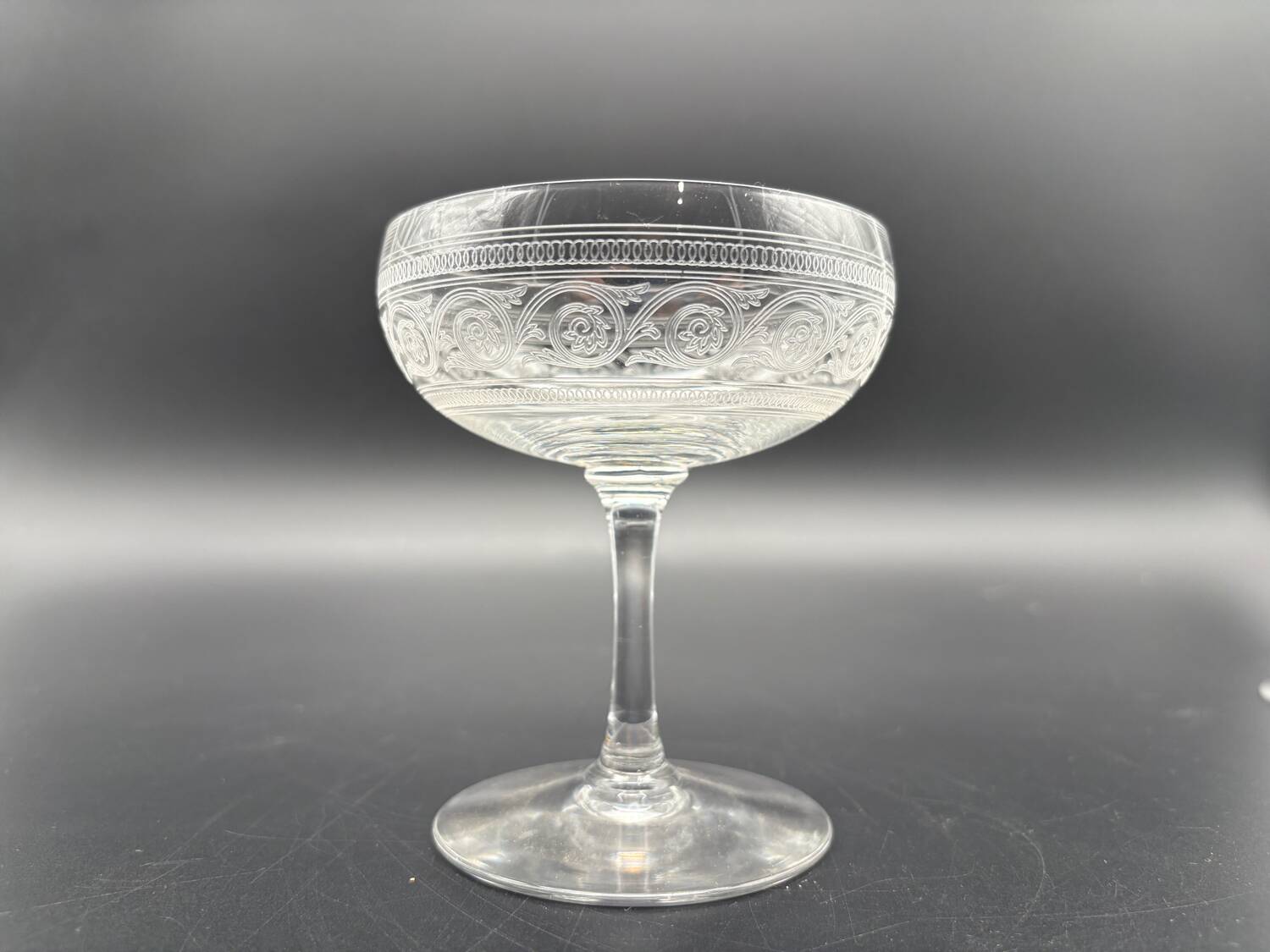 Baccarat crystal glassware and decanter set, Athenian engraving