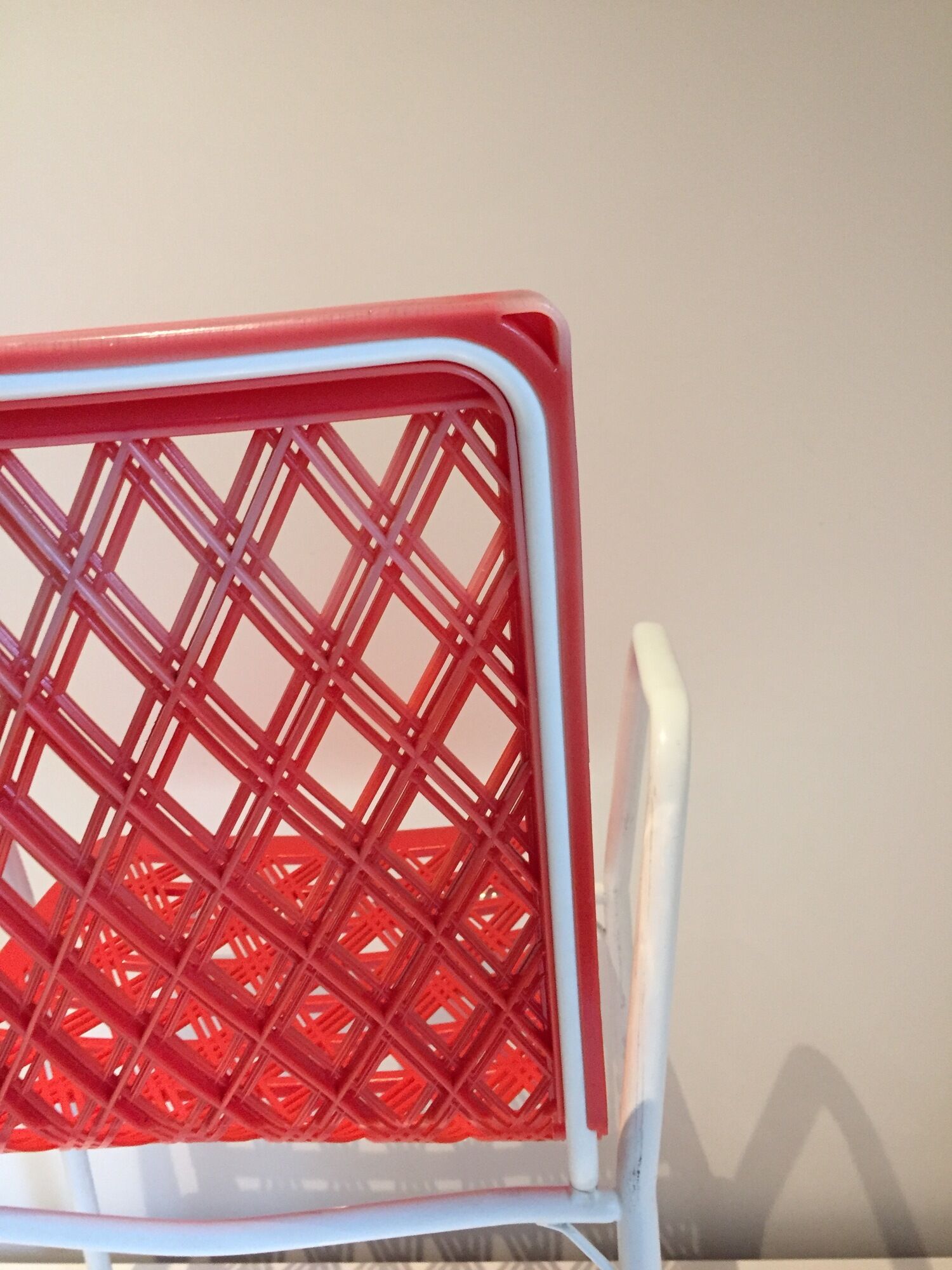 Emu rio style chair, metal, rilsan and pvc, Grosfillex, 1960s /1970