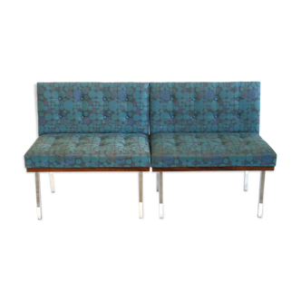 Vintage 2-seater sofa / 2x Vintage armchair made in the 1960s