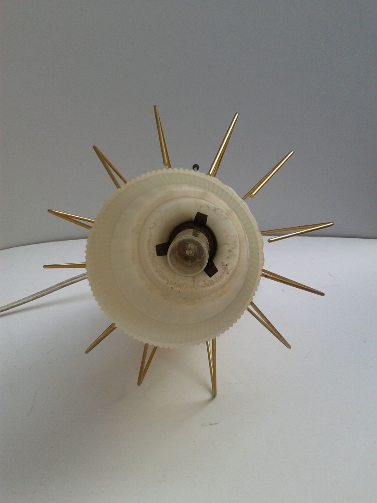 Cage vintage tripod lamp brass