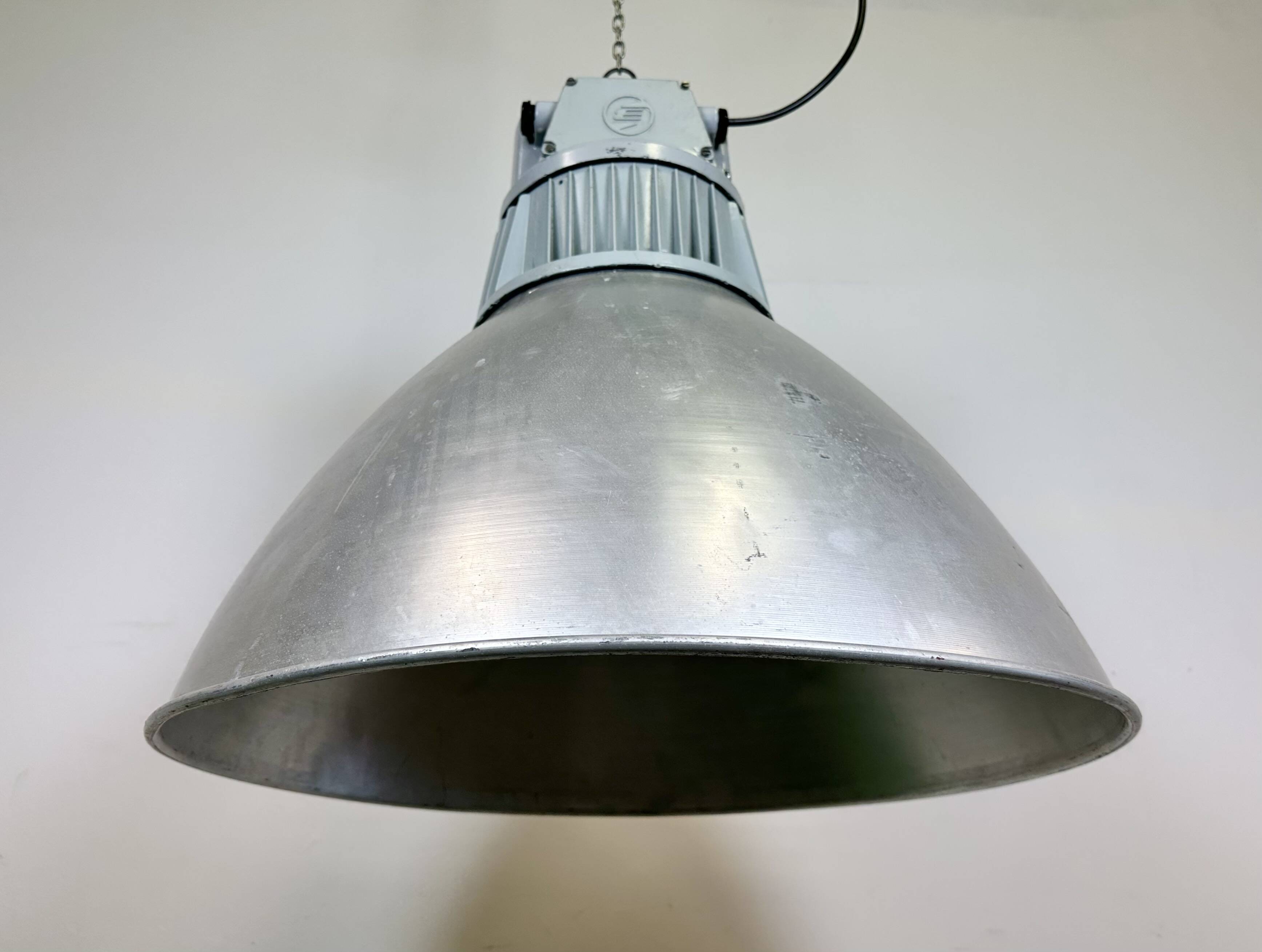 Large Industrial Aluminium Pendant Light from Elektrosvit, 1960s