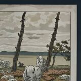 Lithograph by Henri Rivière, Aspects of Nature - The Bay