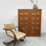 Vintage brutalist bar cabinet 'Cubism' Gerhard Bartels