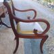English desk and lyre chair, leather, extensions.
