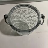 Chiseled glass ice bucket