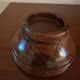 Small vintage turned solid wood bowl, Ø 9 cm