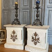 2 x French church consoles