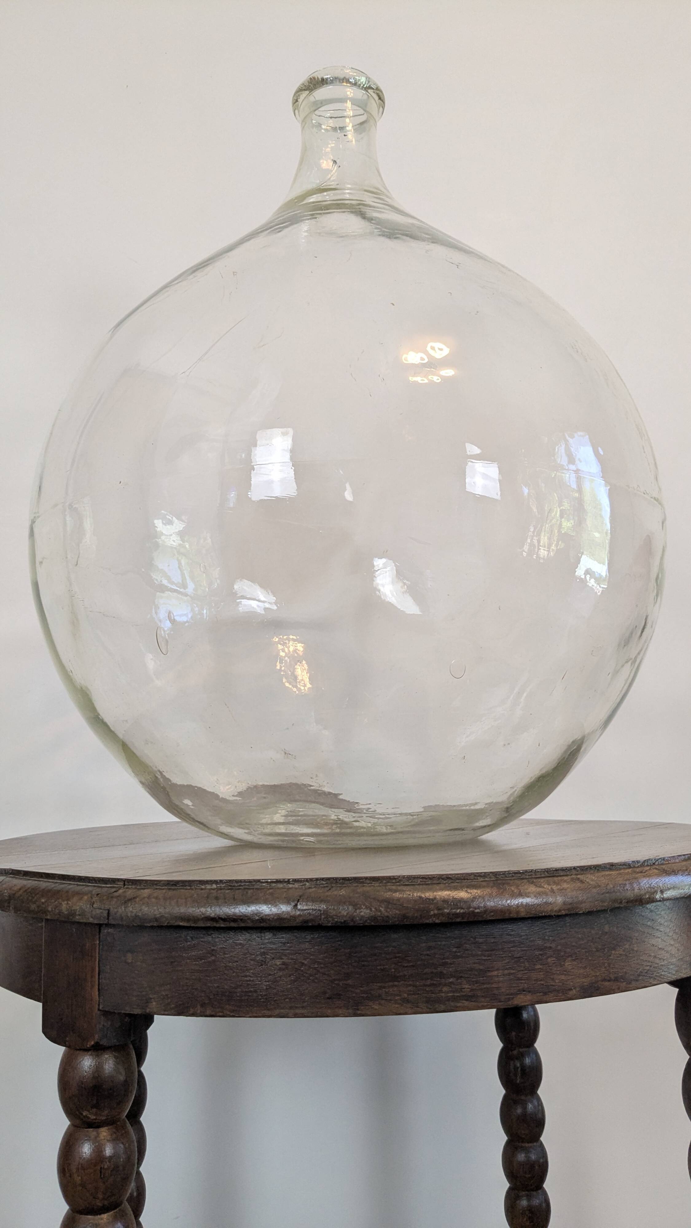 Antique transparent 60L jar, country spirit.