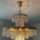 Vintage Crystal Tassel Cascade Chandelier
