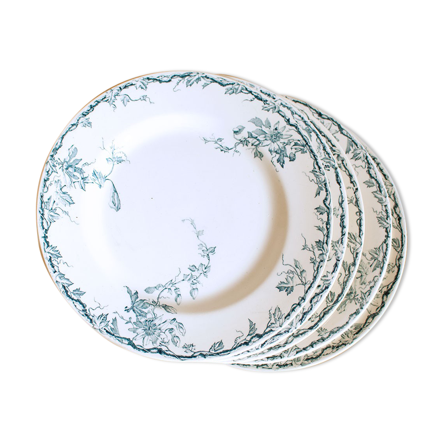 Série de 9 assiettes faïencerie de Luneville