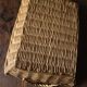 Vintage rectangular wicker basket with two handles
